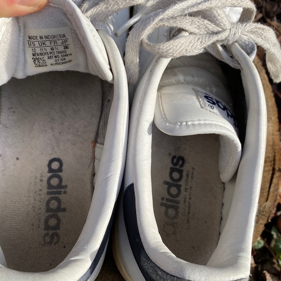 Adidas Stan Smith, White With Navy Blue Men’s - Picture 8 of 8